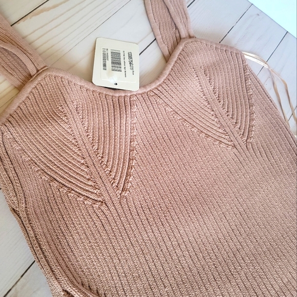 Endless Rose Womens Pink Corset Style Knit Shirt Tank Top XS - Picture 3 of 5